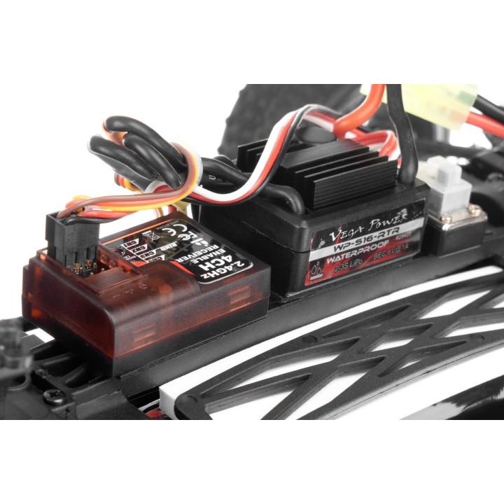 HiMOTO 1:18 Monster Truck MASTADON Brushless 2,4 GHz RTR set, červená