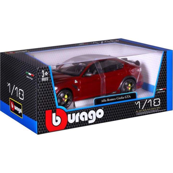 Bburago Alfa Romeo Giulia GTA 1:18 červená metalíza