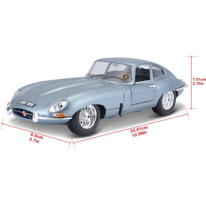 Bburago Jaguar E-type Coupe 1:18 světle modrá metalíza