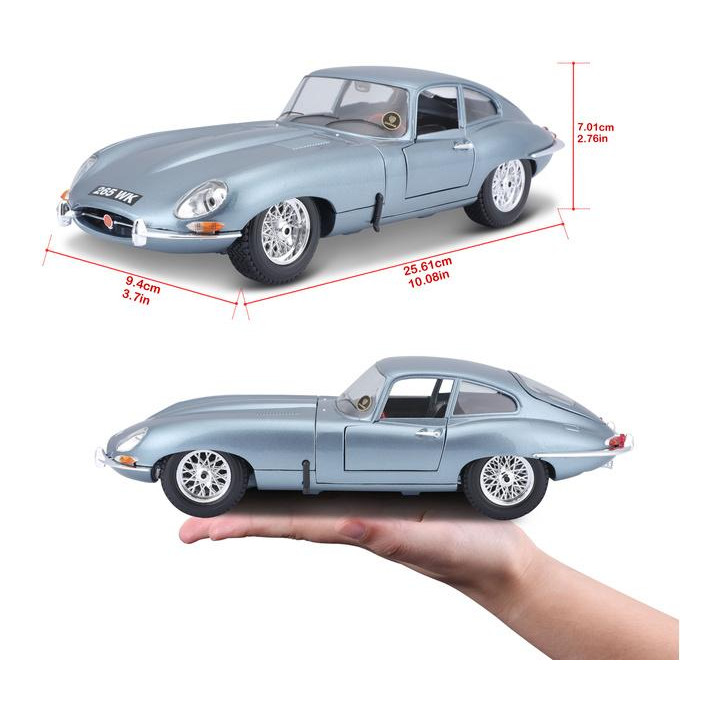 Bburago Jaguar E-type Coupe 1:18 světle modrá metalíza