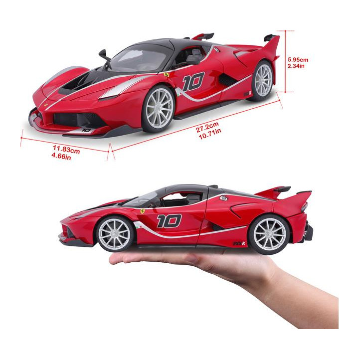 Bburago Ferrari FXX K 1:18 červená metalíza