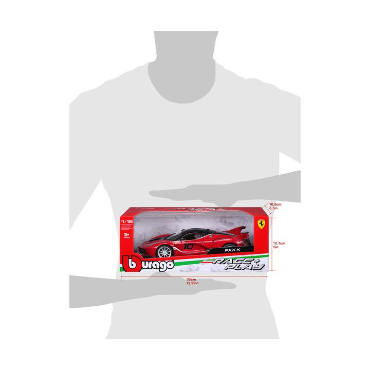 Bburago Ferrari FXX K 1:18 červená metalíza