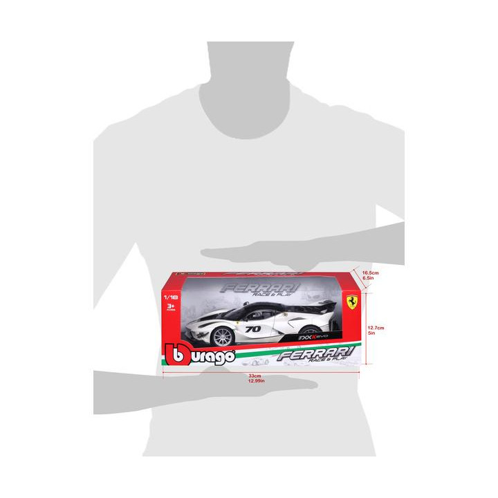 Bburago Ferrari FXX-K EVO No.70 1:18 bílá/černá