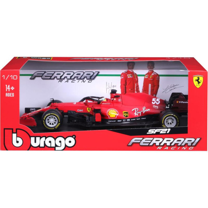 Bburago Ferrari SF21 1:18 #55 Carlos Sainz