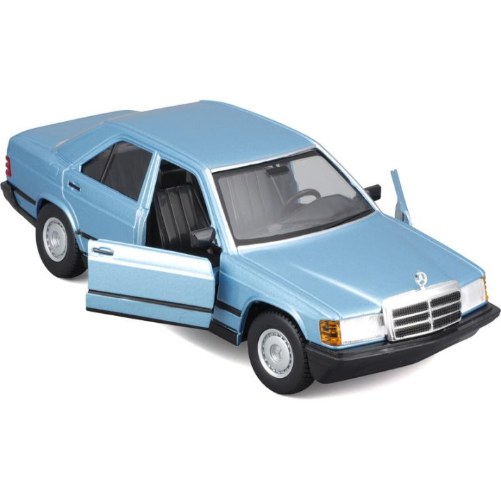 Bburago Mercedes-Benz 190E 1987 1:24 světle modrá metalíza