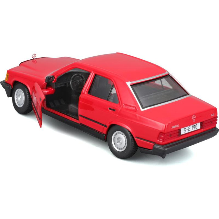 Bburago Mercedes-Benz 190E 1987 1:24 červená
