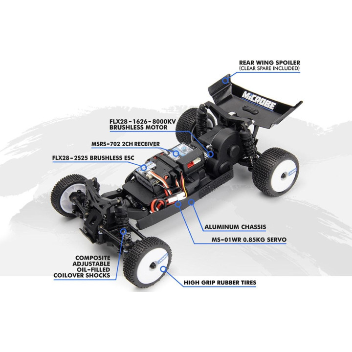 Microbe Flux 1/24th Buggy - Modrá