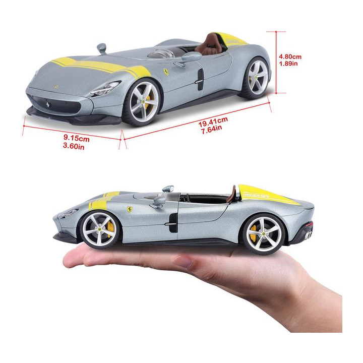 Bburago Ferrari Monza SP1 1:24 stříbrná