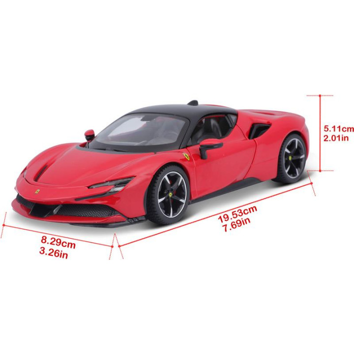 Bburago Ferrari SF90 Stradale 1:24 červená