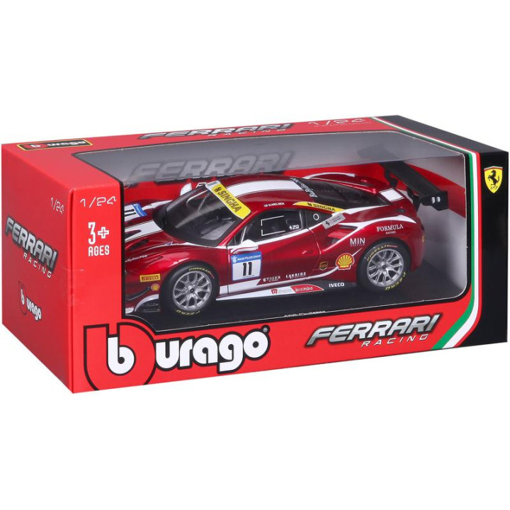 Bburago Ferrari 488 Challenge 2017 1:24 červená