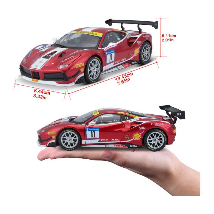 Bburago Ferrari 488 Challenge 2017 1:24 červená