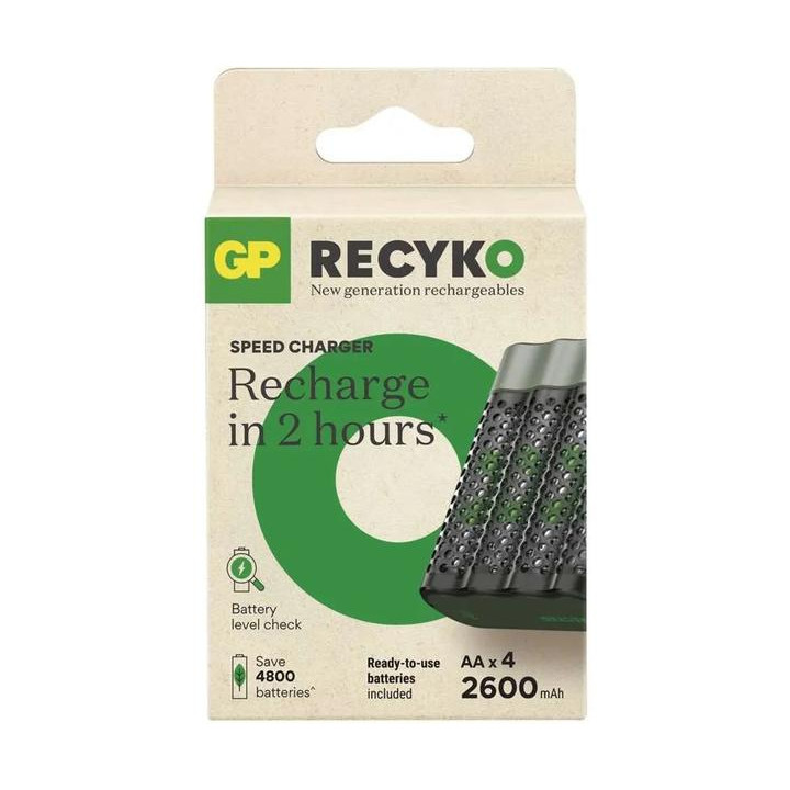 GP USB nabíječ Speed AA/AAA + 4xAA 2600mAh GP ReCyko