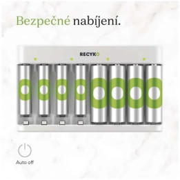 GP USB nabíječ ECO AA/AAA + 4xAA 2100mAh + 4xAAA 850mAh GP ReCyko