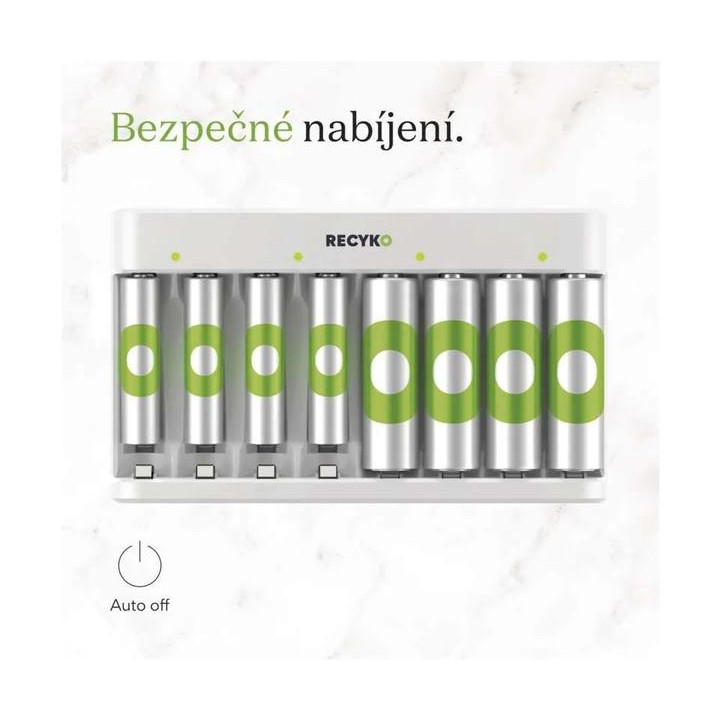 GP USB nabíječ ECO AA/AAA + 4xAA 2100mAh + 4xAAA 850mAh GP ReCyko