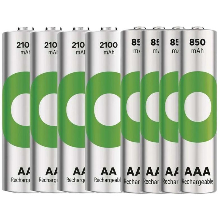 GP USB nabíječ ECO AA/AAA + 4xAA 2100mAh + 4xAAA 850mAh GP ReCyko