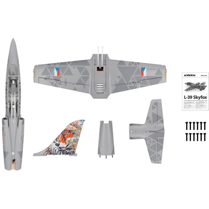KAVAN L-39 Skyfox 1088mm ARF - šedá