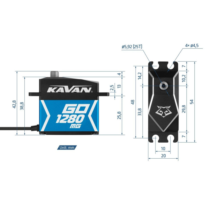 GO-1280MG (0.085s/60°, 40kg.cm)