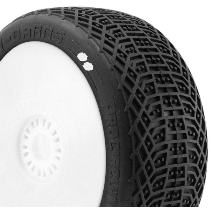 I-BARRS V3 BUGGY S1 (SUPER SOFT) nalepené pneumatiky, bílé disky, 2 ks.