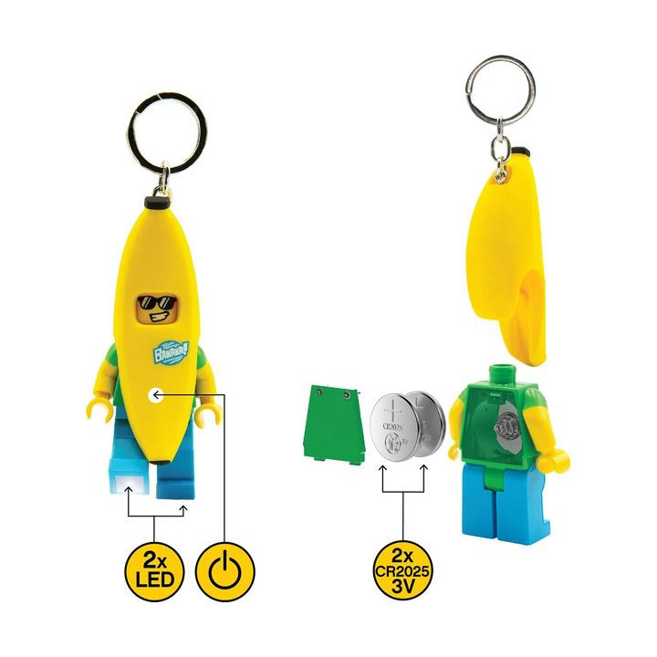 LEGO svítící klíčenka - Banana Guy