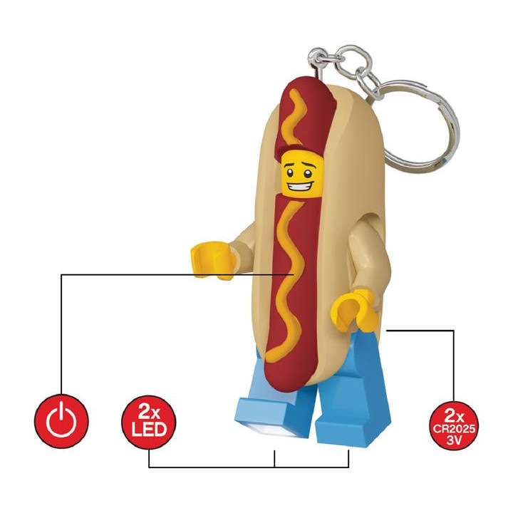 LEGO svítící klíčenka - Hot Dog