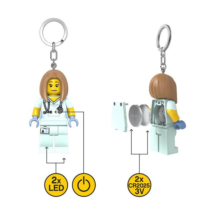 LEGO svítící klíčenka - Zdravotní sestra