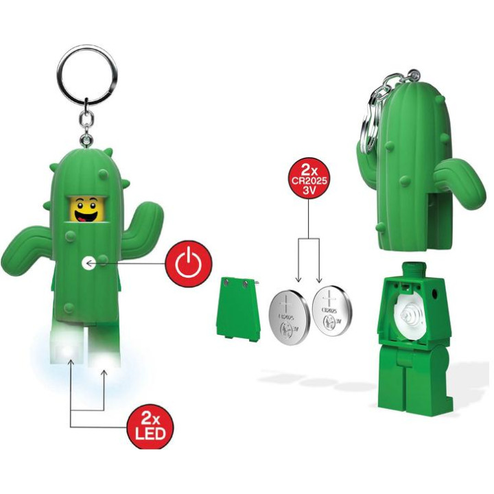 LEGO svítící klíčenka - Kaktus