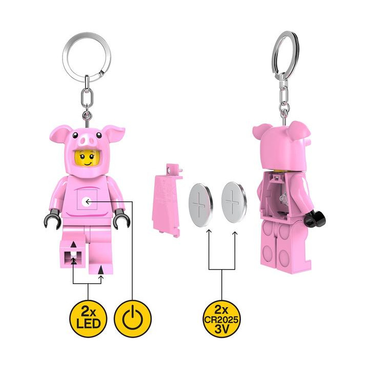LEGO svítící klíčenka - Prasátko