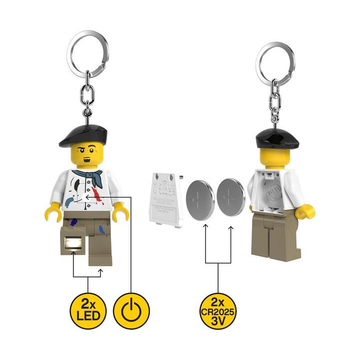 LEGO svítící klíčenka - Malíř