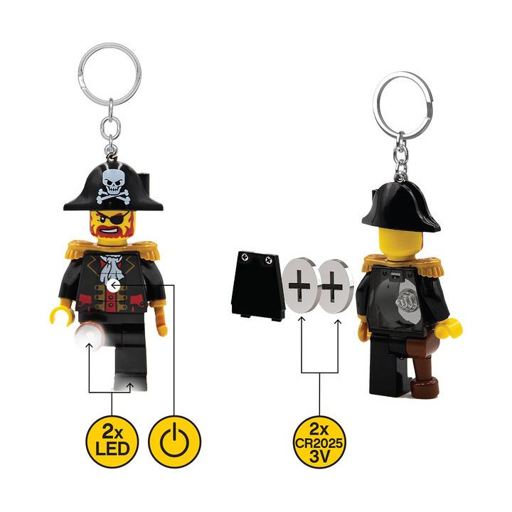 LEGO svítící klíčenka - Kapitán Brickbeard