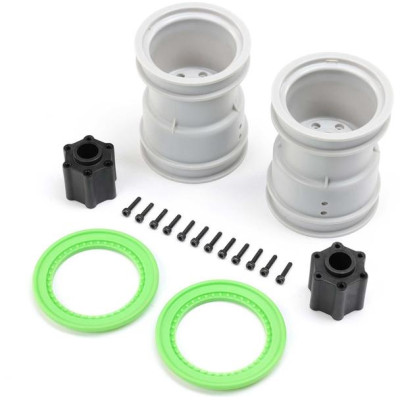 Losi kolo 2.6", beadlock kroužek zelený (2): LMT 2.0