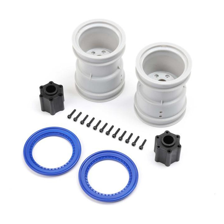 Losi kolo 2.6", beadlock kroužek modrý (2): LMT 2.0