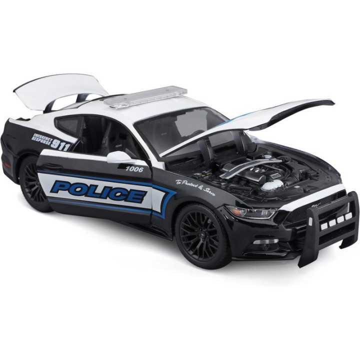 Maisto Ford Mustang GT 2015 1:18 černo-bílá