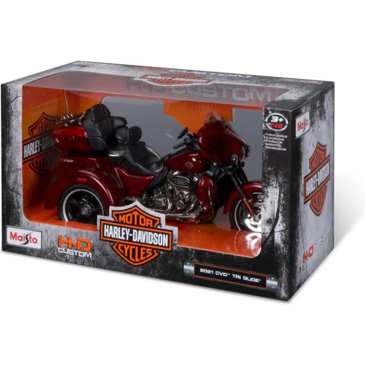 Maisto Harley-Davidson Trikes - CVO Tri Glide 2021 1:12 červená metalíza