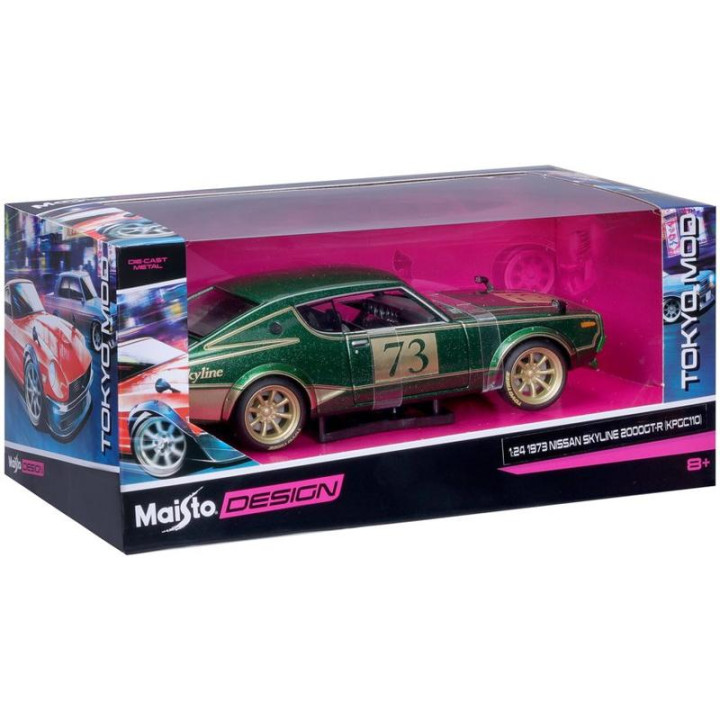 Maisto Nissan Skyline 2000GT-R (KPGC 110) 1973 Tokyo Mods 1:24 zelená