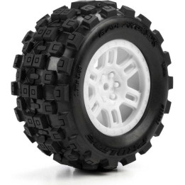Pro-Line kolo 1:16 s pneu Badlands MX, disk Split Six bílý, 12mm (2): Arrma Mini Kraton