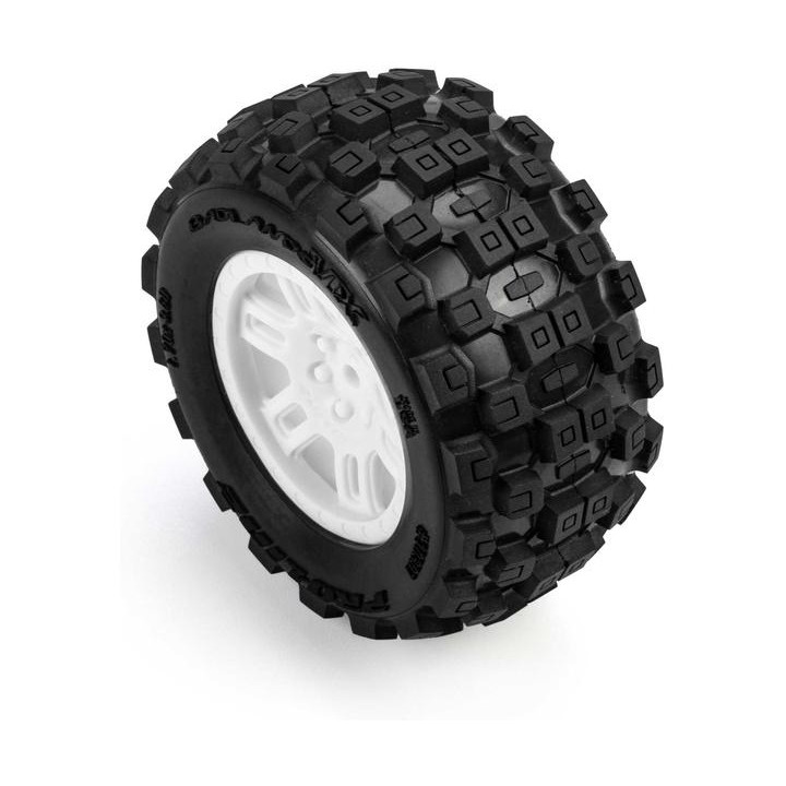 Pro-Line kolo 1:16 s pneu Badlands MX, disk Split Six bílý, 12mm (2): Arrma Mini Kraton