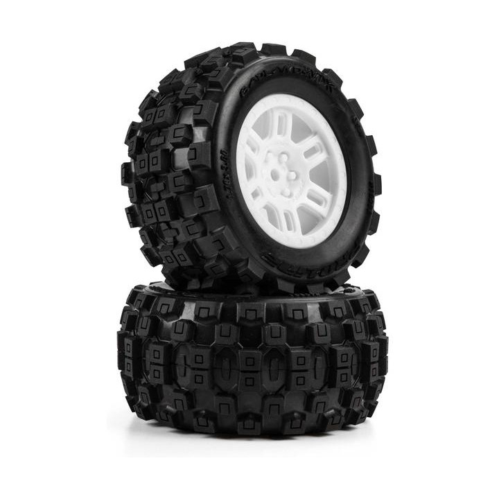 Pro-Line kolo 1:16 s pneu Badlands MX, disk Split Six bílý, 12mm (2): Arrma Mini Kraton