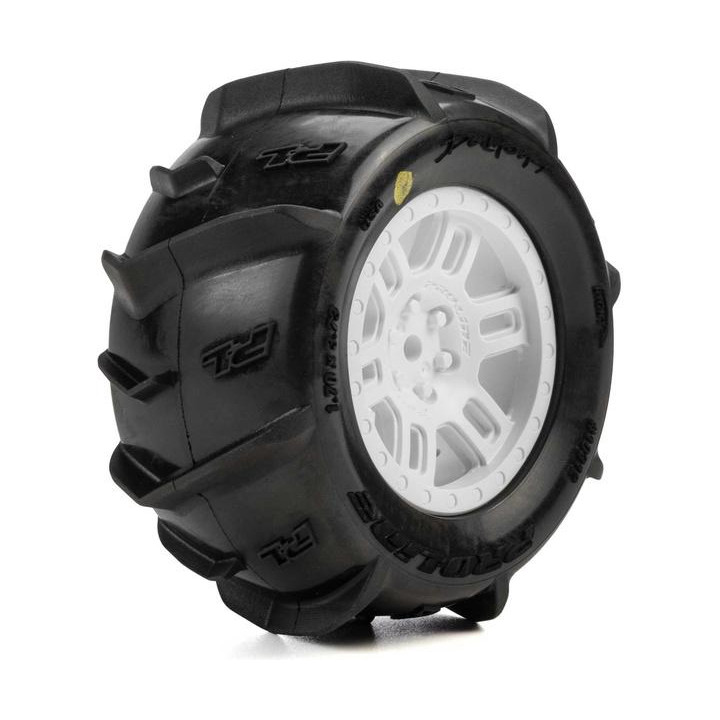 Pro-Line kolo 1:16 s pneu Dumont Paddle, disk Split Six bílý, 12mm (2): Arrma Mini Kraton