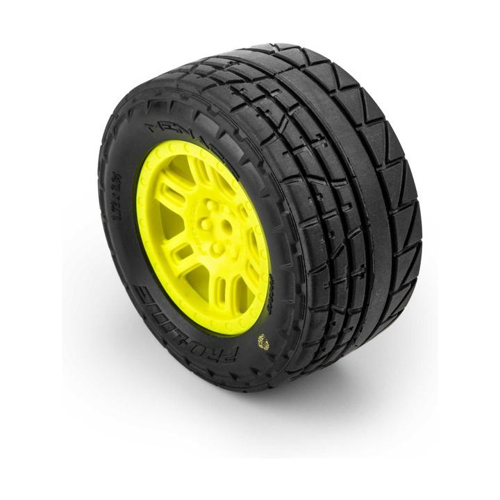 Pro-Line kolo 1:16 s pneu Menace Street, disk Split Six žlutý, 12mm (2): Arrma Mini Kraton