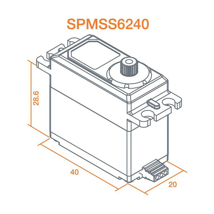 Spektrum servo S6240 Car High Speed 15kg.cm 0.08s/60° 23T