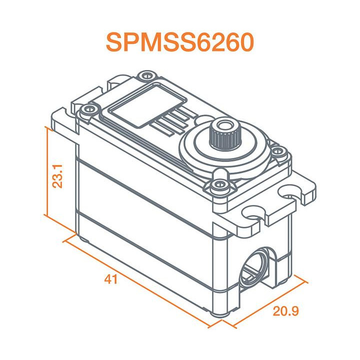 Spektrum servo S6260 Car High Speed HV 17.4kg.cm 0.06s/60° 23T