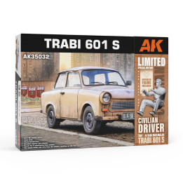 Trabi 601 S v mierke 1:35 s figúrkou civilného vodiča (limitovaná špeciálna edícia) | RCsvet