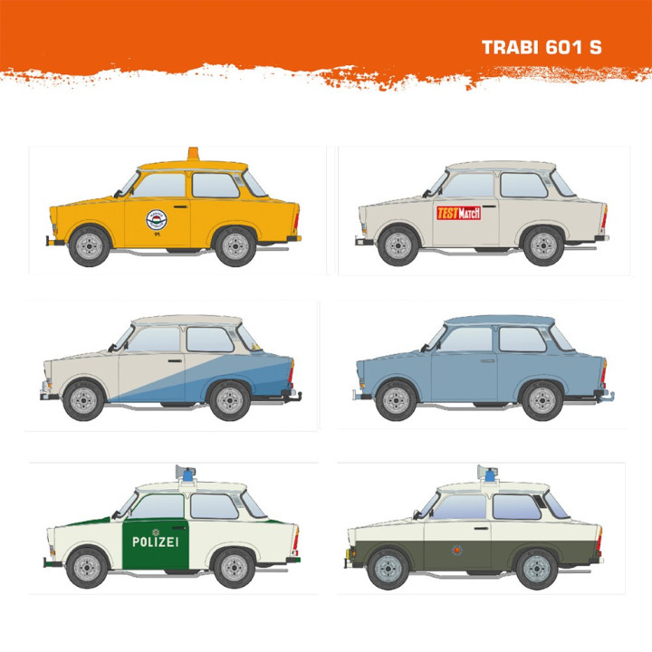 Trabi 601 S v mierke 1:35 s figúrkou civilného vodiča (limitovaná špeciálna edícia) | RCsvet