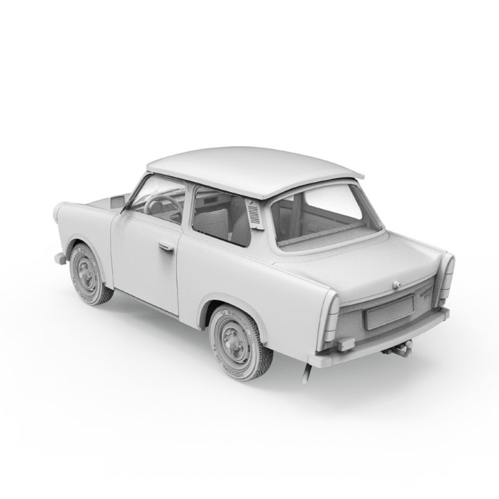 Trabi 601 Rallye v mierke 1:35 s figúrkou pretekára (limitovaná špeciálna edícia) | RCsvet