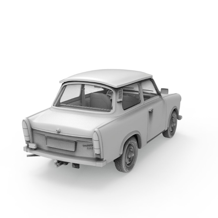 Trabi 601 Rallye v mierke 1:35 s figúrkou pretekára (limitovaná špeciálna edícia) | RCsvet