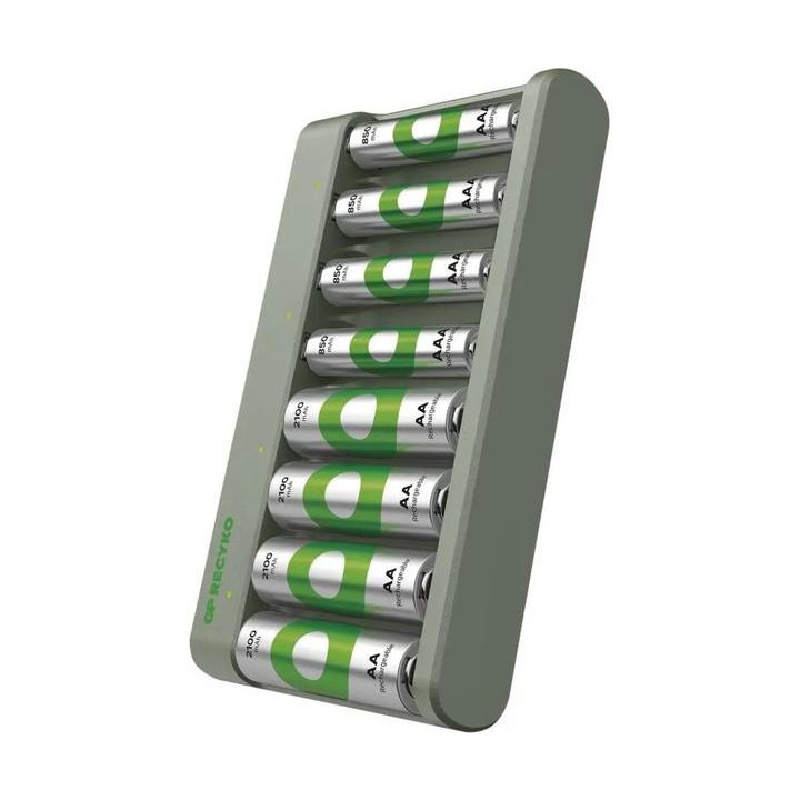 GP USB nabíječ ECO AA/AAA + 4xAA 2100mAh + 4xAAA 850mAh GP ReCyko