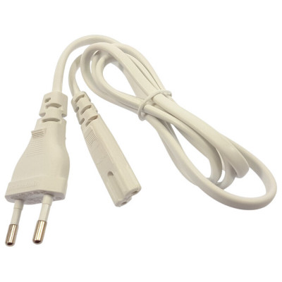 Napájecí kabel 230V 2pinový 1m bílý