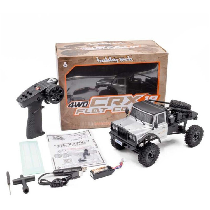RTR HOBBYTECH CRX18 Truck Trial 1/18, 4wd, Honcho verze, - stříbrný