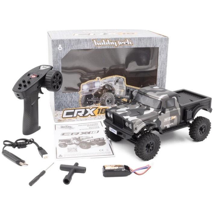 RTR HOBBYTECH CRX18 Crawler 1/18, 4wd, - šedý