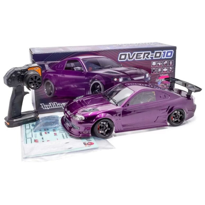 1/10 Drift OVER-D10 RWD car RTR + akumulátor a nabíječ
